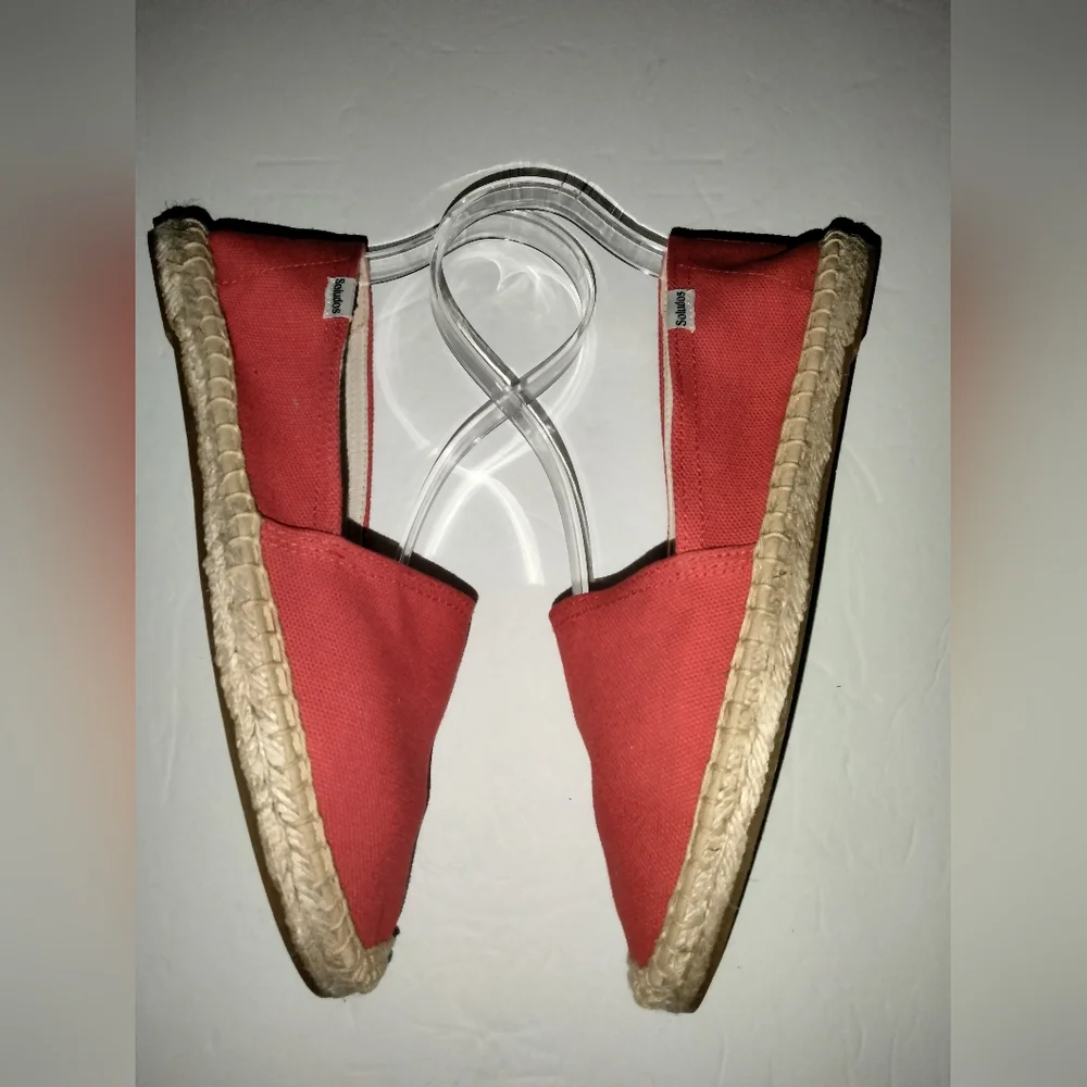 Soludos (Size 8-8.5) Red Canvas Slip-on The Original Dali Espadrilles (Like New)